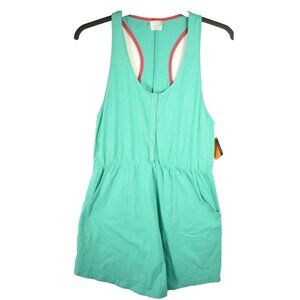 ORageous Misses XL Green Henley Racer Tank Coverup New With Tags